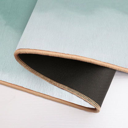 Emerald Green Watercolor Ombre (greenwhite)  Absorbent Bath Mat