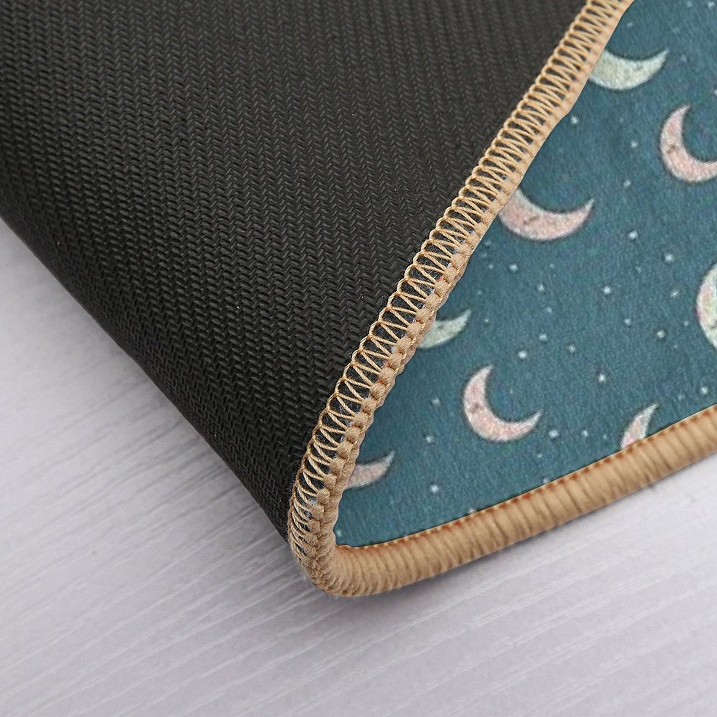 Teal Moon  Fade-Resistant Bath Mat