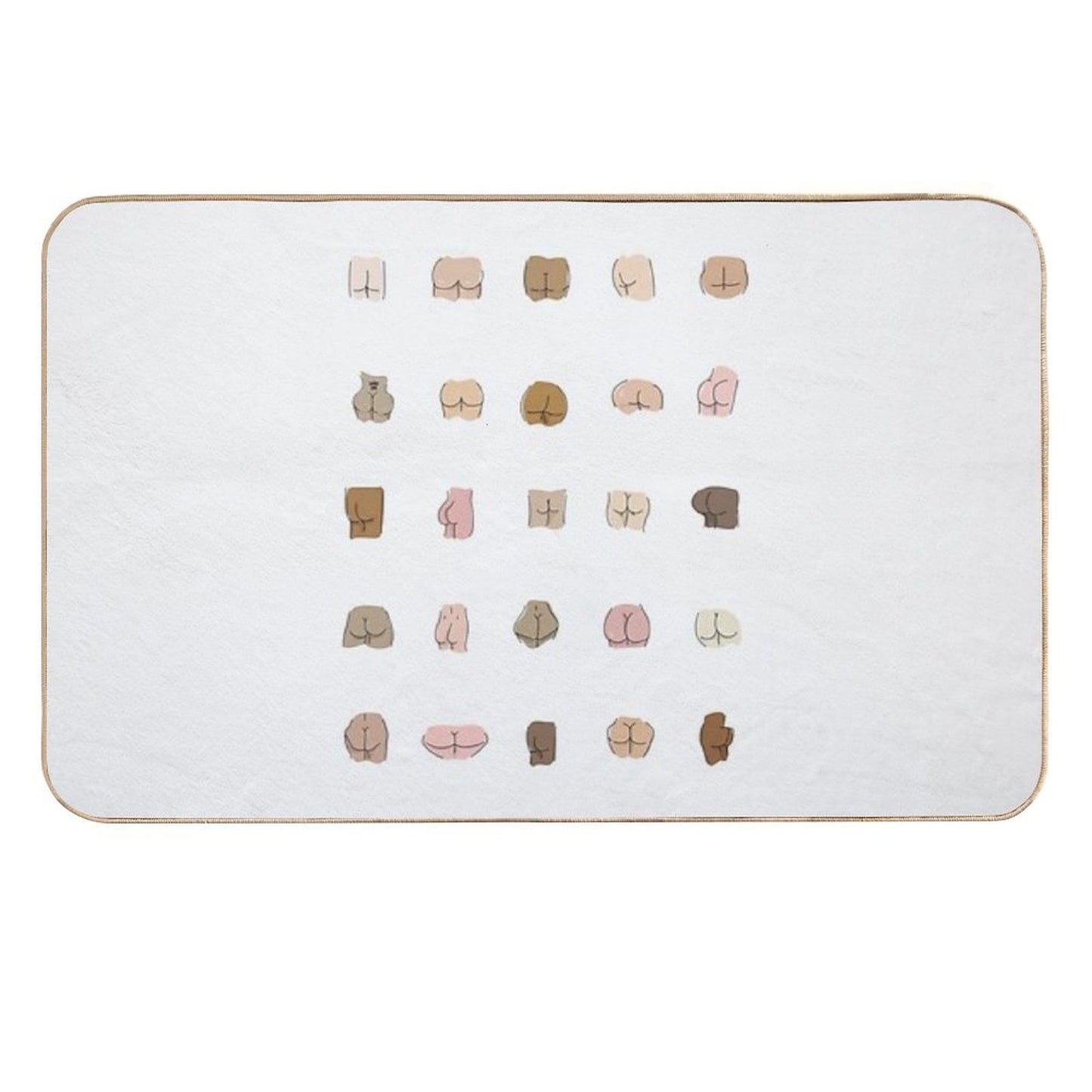 Funny Butts - Quirky Art - Booty - Bums - Shapes And Sizes  Slip-Resistant Bath Mat