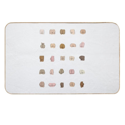 Funny Butts - Quirky Art - Booty - Bums - Shapes And Sizes  Slip-Resistant Bath Mat