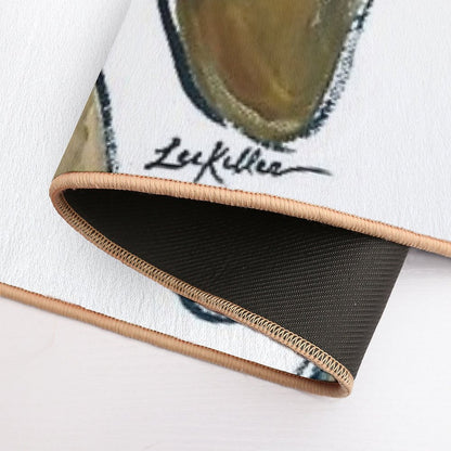 Goat with Flower Crown Art  Versatile Bath Mat