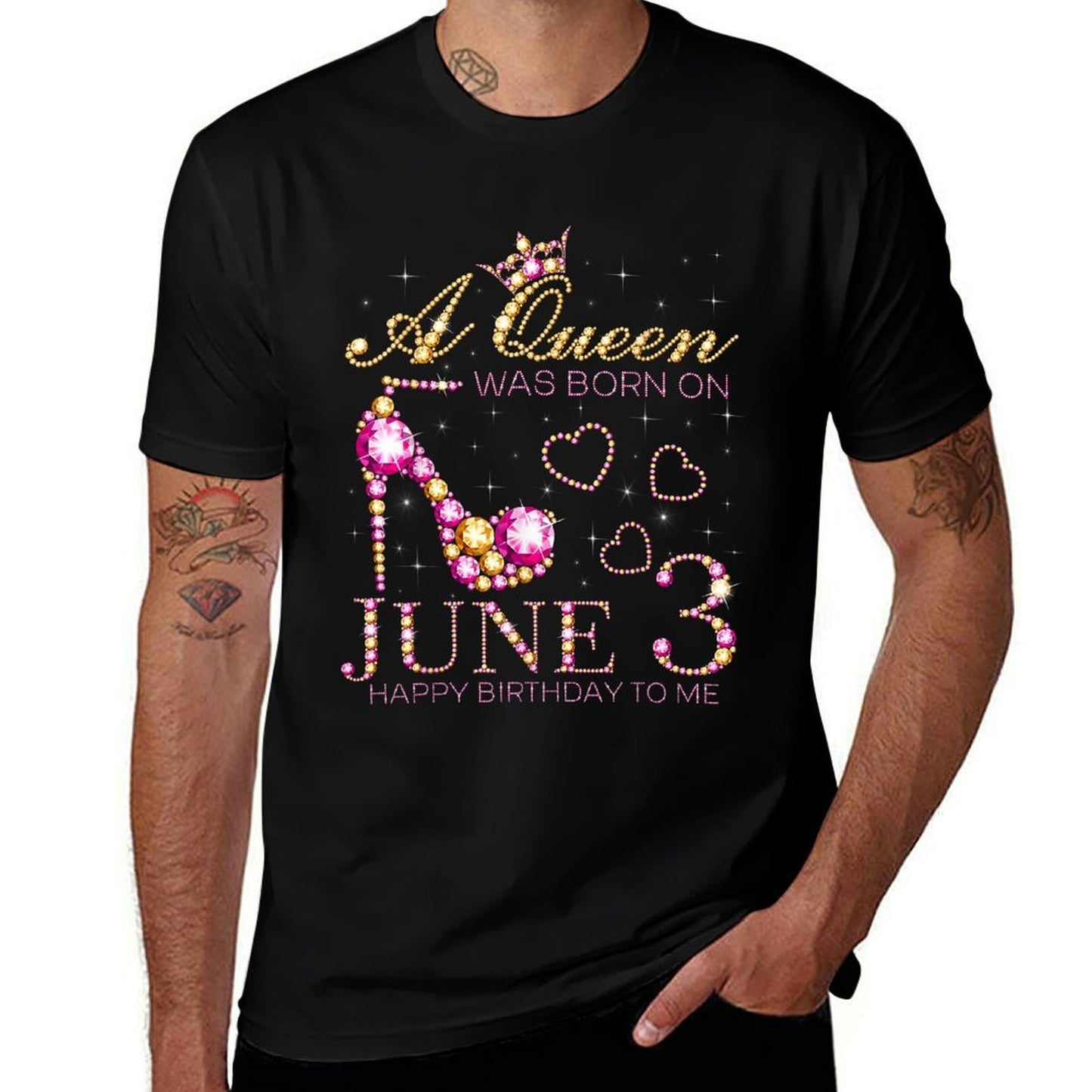 A Queen Was Born On June 3 Happy Birthday To Me, 3rd June  Tagless Design T-Shirt