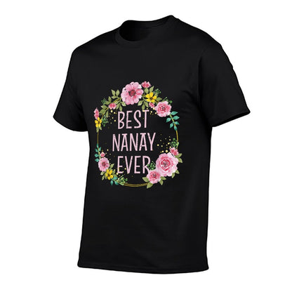 Mothers Day Floral Best Nanay Ever Filipino Mom  Eco-friendly Material T-Shirt