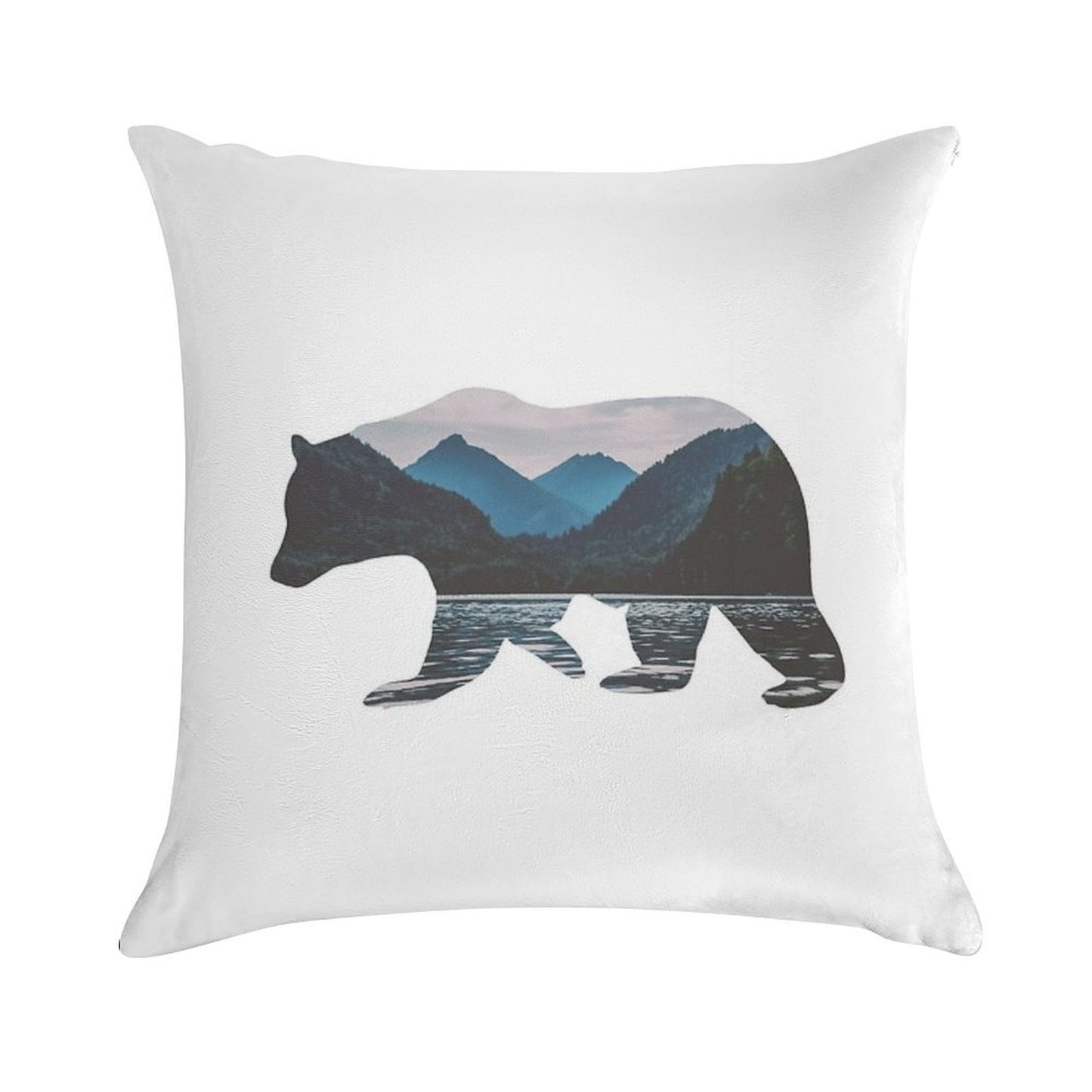 Mountain Bear Soft Multiple Sizes Throw Pillow