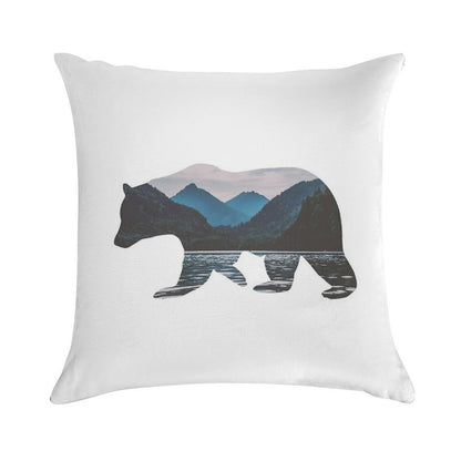 Mountain Bear Soft Multiple Sizes Throw Pillow
