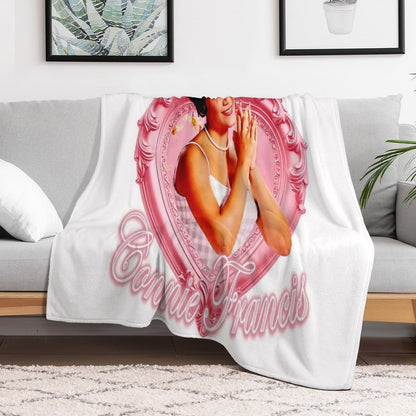 Pink Love Framed Connie Lightweight Throw Blanket