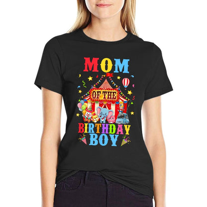 Mom Of The Birthday For Boy Circus Carnival Theme Party  Relaxed-fit T-Shirt