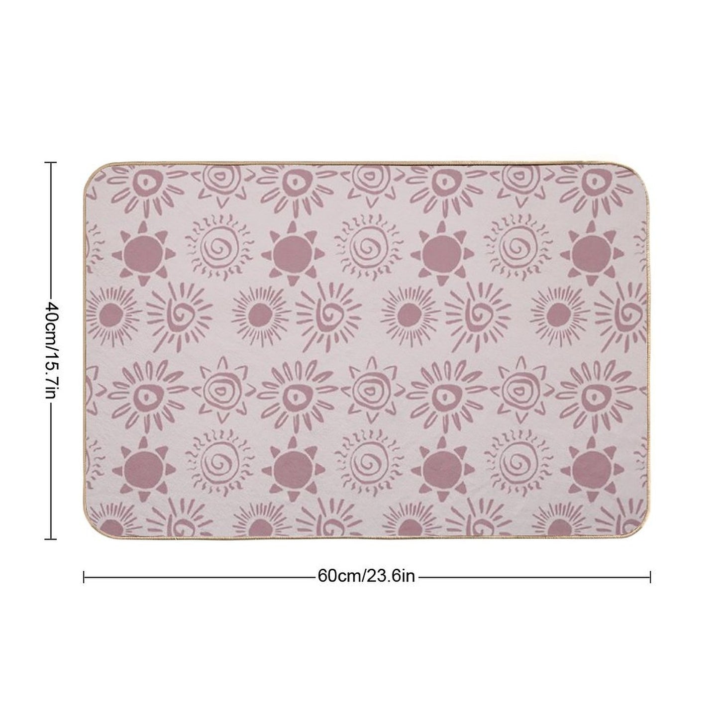 Magical Sun Bohemian Dreamy Aesthetic In Muted Colors Light & Dark Muted Pink  Multi-Purpose Bath Mat