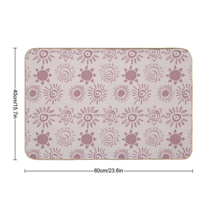 Magical Sun Bohemian Dreamy Aesthetic In Muted Colors Light & Dark Muted Pink  Multi-Purpose Bath Mat
