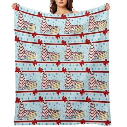 Little Debbie Christmas Cakes Velvety-soft Throw Blanket