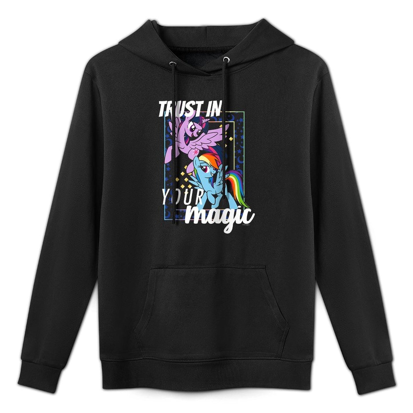 My Little Pony Friendship Is Magic Twilight & Rainbow Sassy Raglan Baseball Relaxed Fit Hoodie