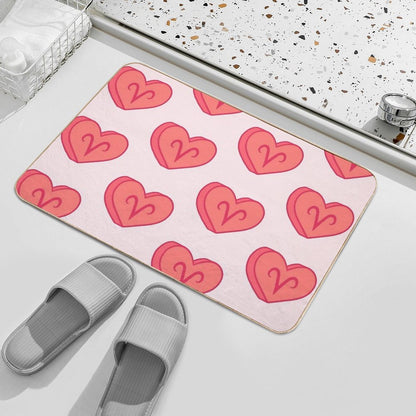 Astrology Aries Heart  Easy Maintenance Bath Mat