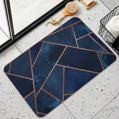 Navy & Copper Geo  Multi-Purpose Bath Mat