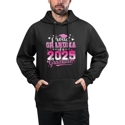Graduation 2025 Proud Grandma Of 2025 Graduate Floral Women Moisture-Wicking Hoodie