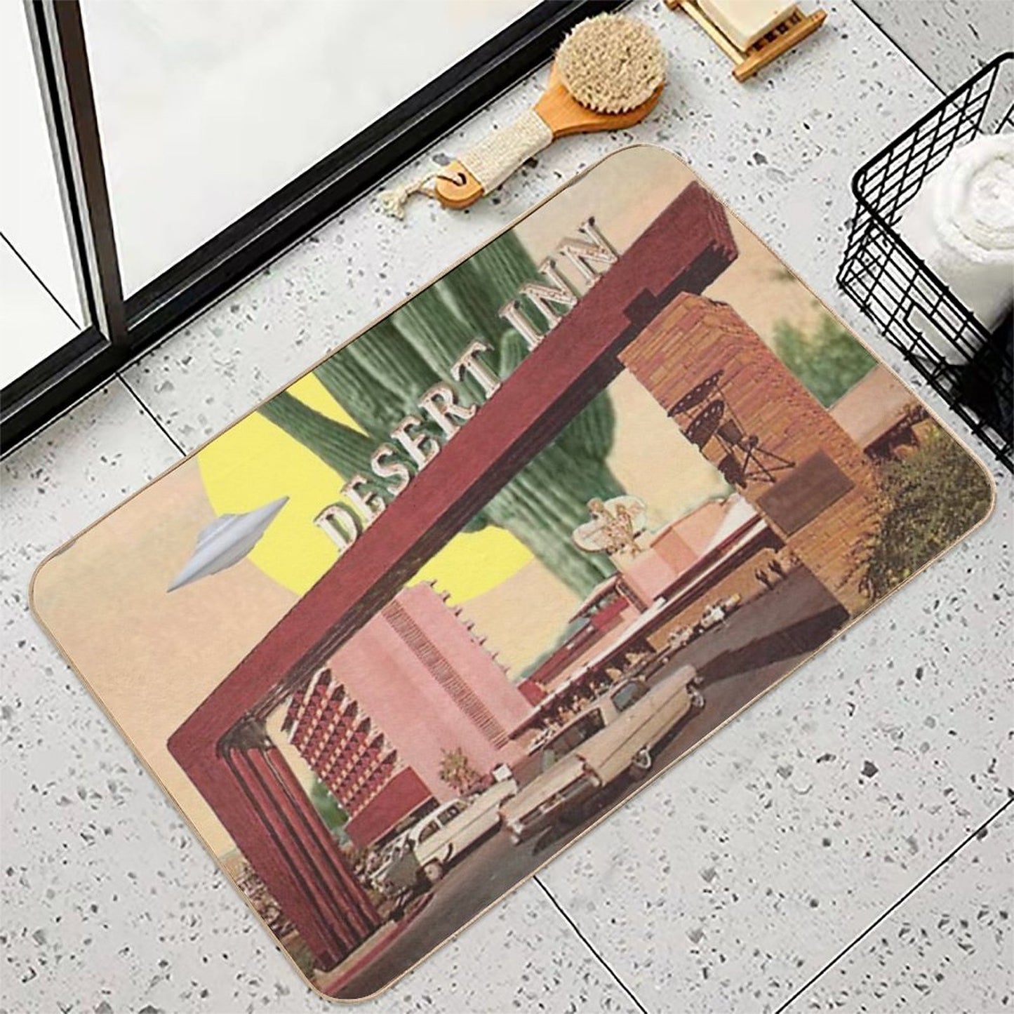 Desert Inn  UFOs Landing  Odorless Bath Mat