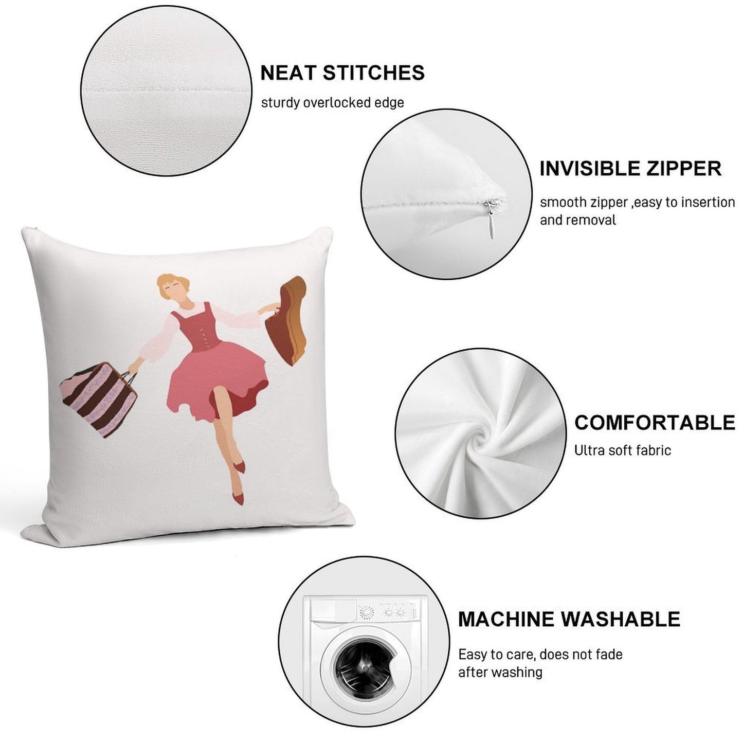 Maria Von Trapp Soft Anti-Pilling Throw Pillow