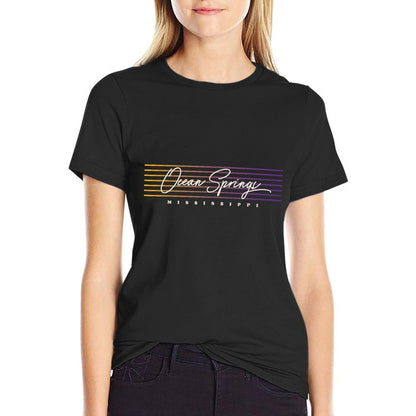 Ocean Springs Nostalgic Retro Style Mississippi  Durable T-Shirt