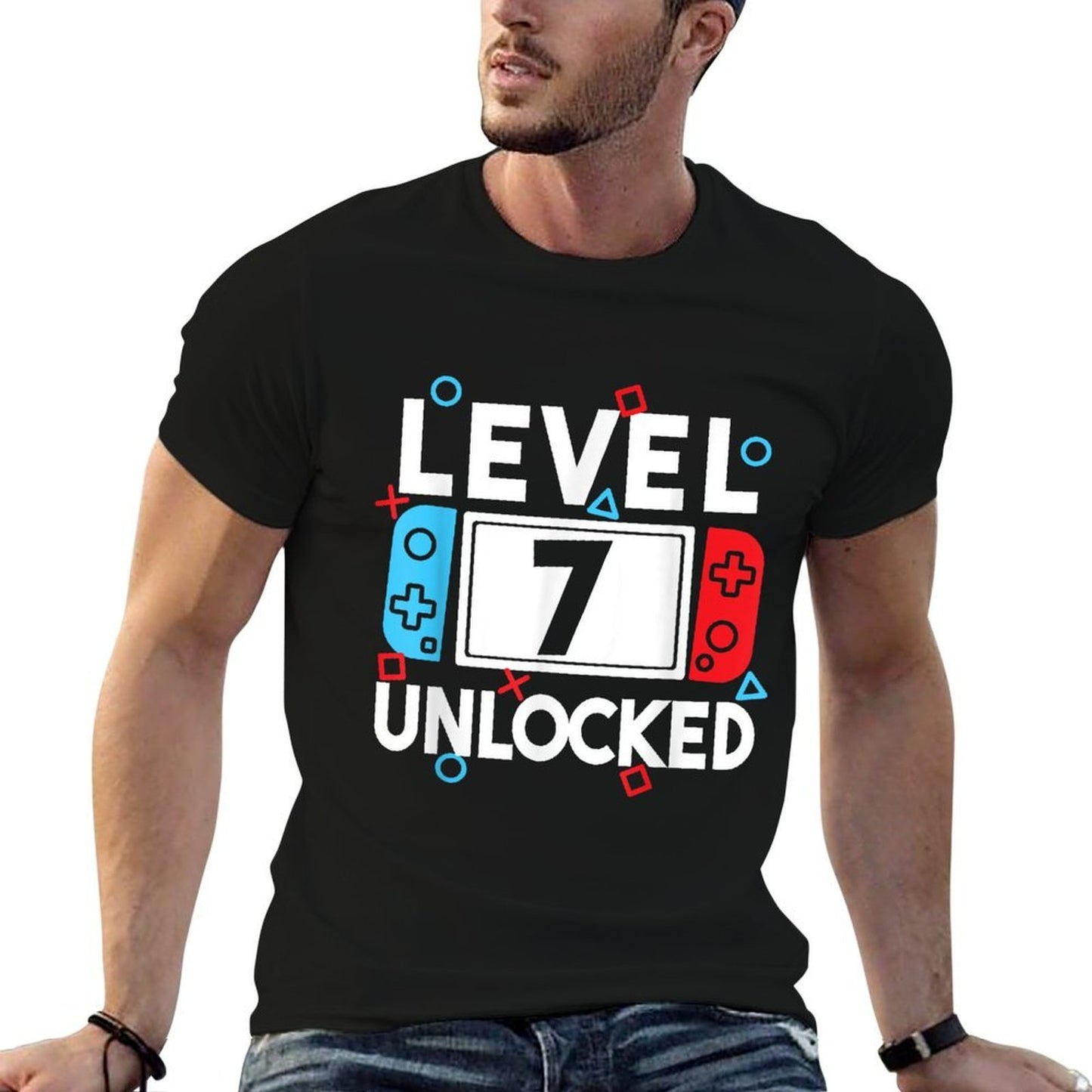 Level 7 Unlocked Gamer 7th Birthday Video Game Boys  Versatile T-Shirt