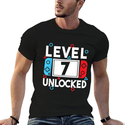 Level 7 Unlocked Gamer 7th Birthday Video Game Boys  Versatile T-Shirt