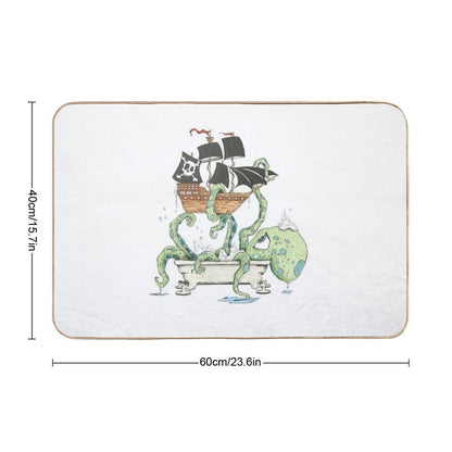 Kraken in The Tub  Dirt-Trapping Bath Mat