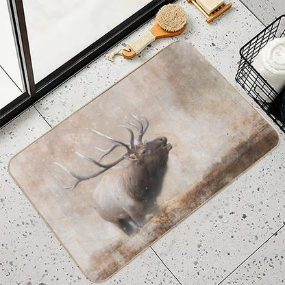 Bugling Bull Elk  Pet-Safe Bath Mat