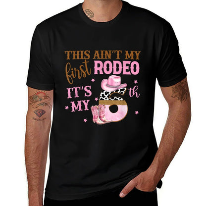 This Ain't My First Rodeo Its My 6th Birthday Outfit Girl  Polyester Blend T-Shirt