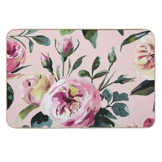 Graceful Watercolor Blossoms - Beautiful Nature Art  Anti-Trip Bath Mat