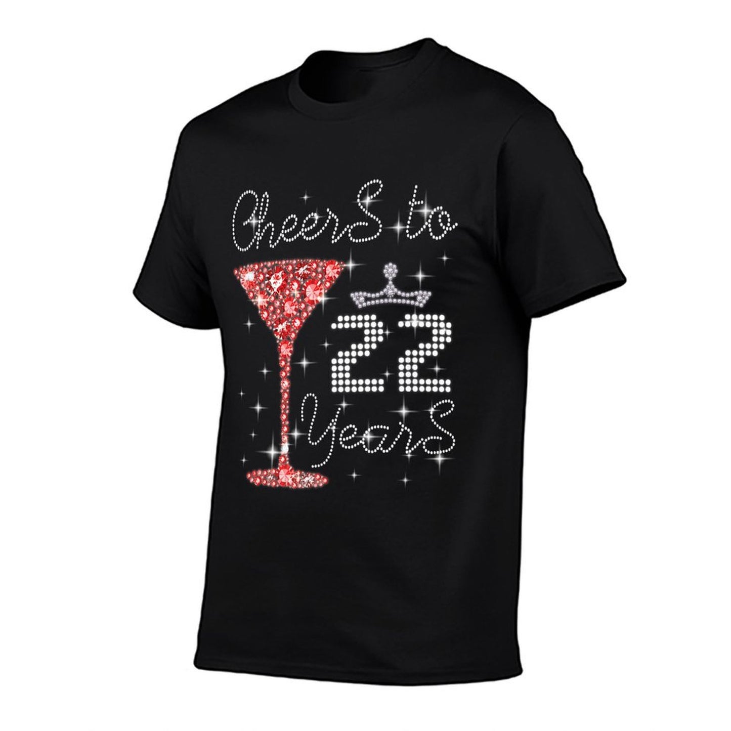 Queen Girl Princess Cheers To 22 Years Old Happy Birthday Premium  Moisture-wicking T-Shirt