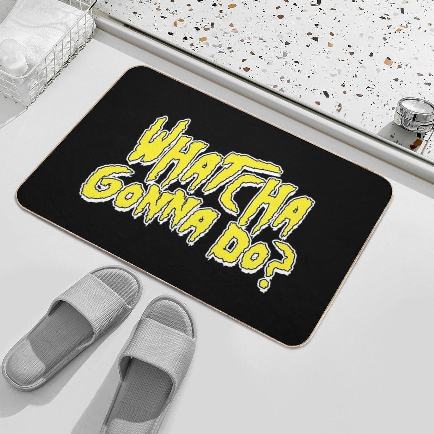 Whatcha Gonna Do - Pro Wrestling  Easy To Clean Bath Mat