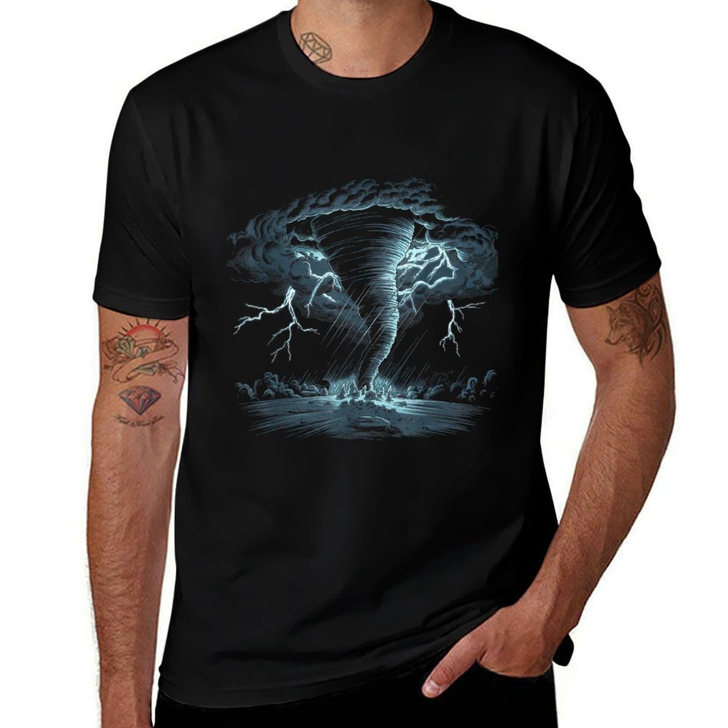 Tornado Tshirt For Kids Toddler Weather Meterologist Storm  Heathered Texture T-Shirt