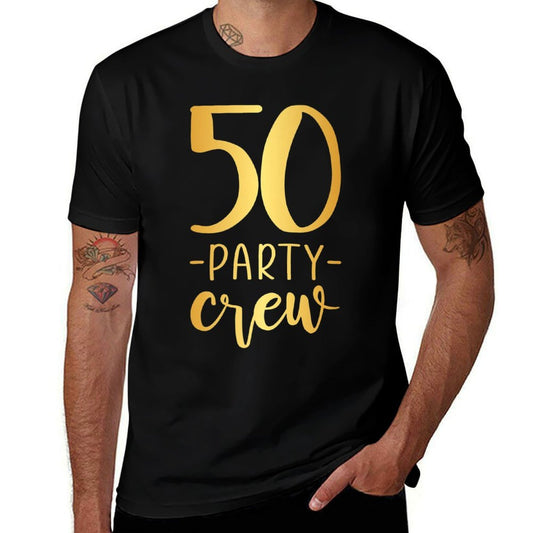 50 Party Crew 50th Birthday Group Friends Premium  Vintage-inspired T-Shirt