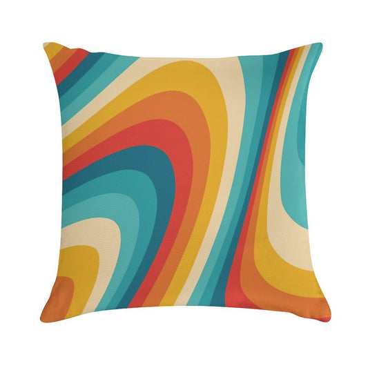70s Retro Aesthetic Soft Easy Maintenance Throw Pillow