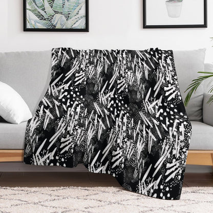 Seed Pattern Black Premium Throw Blanket