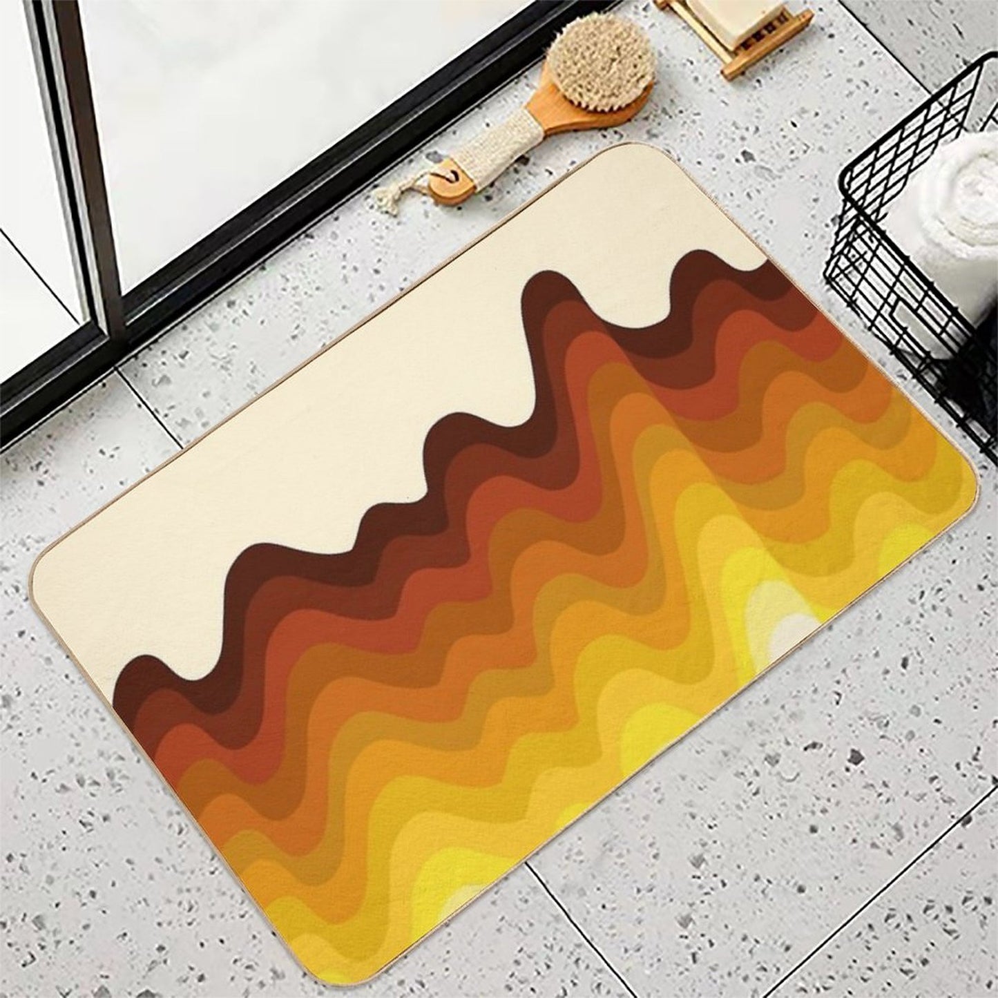 Retro Ripple  Long-Lasting Bath Mat