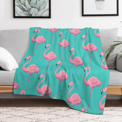 Flamingo Wrinkle-free Throw Blanket