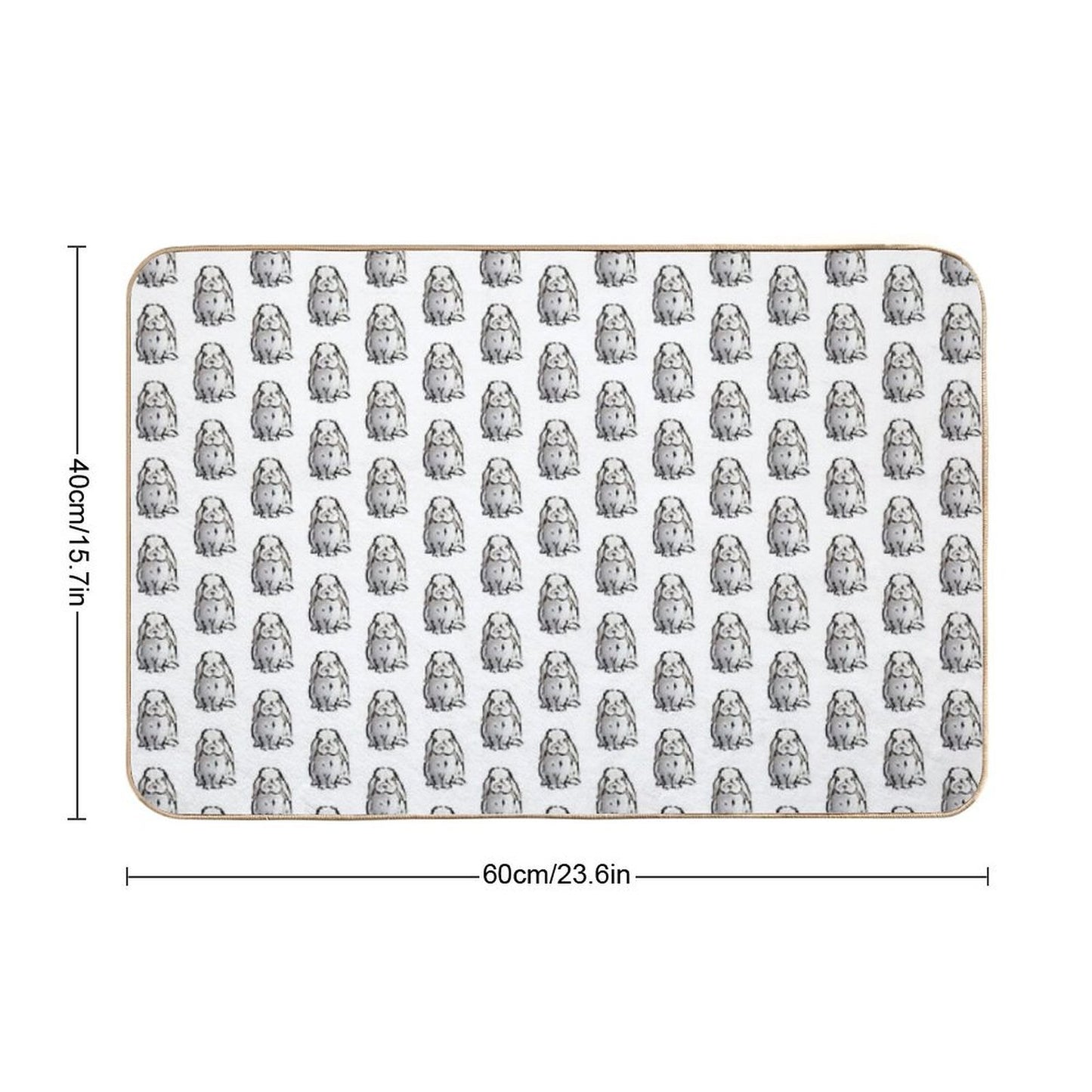 Lop Eared Bunny  Stain-Proof Bath Mat