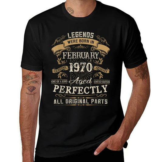 Legends Were Born In February 1970 50th Birthday Gift  Stretchy T-Shirt