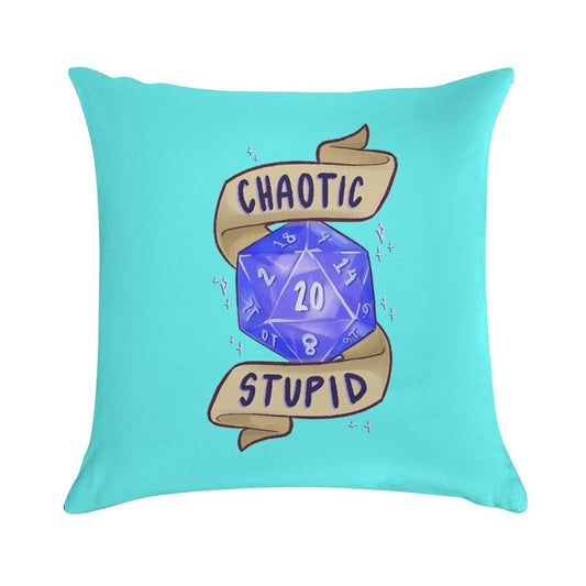 D20 Chaotic Stupid Soft Anti-Pilling Throw Pillow