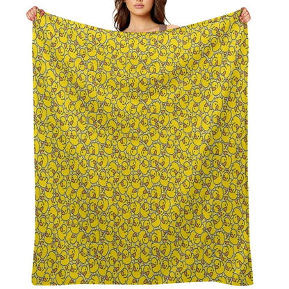 Yellow Classic Rubber Duck Versatility Throw Blanket