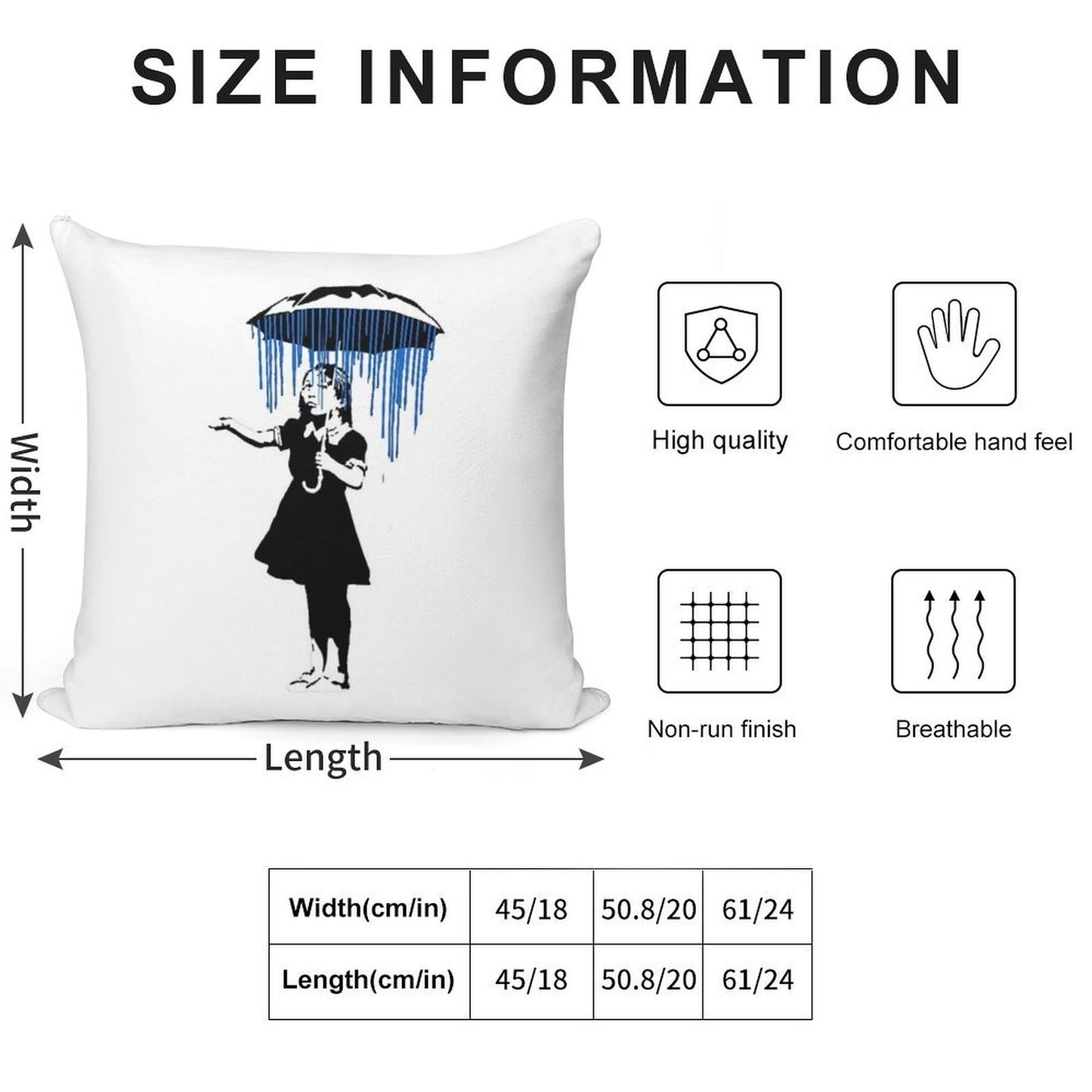 Banksy Raining on The Inside! Soft Home Decor Throw Pillow