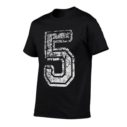Team Jersey Uniforms Number 5 Five School Sports Birthdays  Moisture-wicking T-Shirt