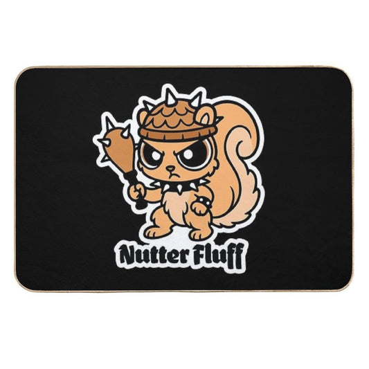 Nutter Fluff Fluffiest Threat in The Forest (Squirrel)  Anti-Trip Bath Mat