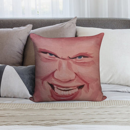 Evil Erling Haaland Face Soft Decorative Cover Throw Pillow