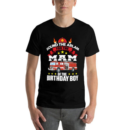 Mam - Mam Of The Birthday Boy  Fade-proof Color T-Shirt