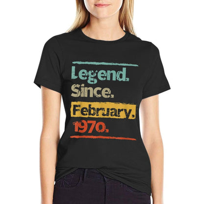 Vintage Retro Legend Since February 1970 50th Birthday Gift  Soft T-Shirt