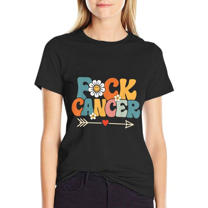 Groovy Fuck Cancer, I Hate Cancer, Breast Cancer Awareness  Classic T-Shirt