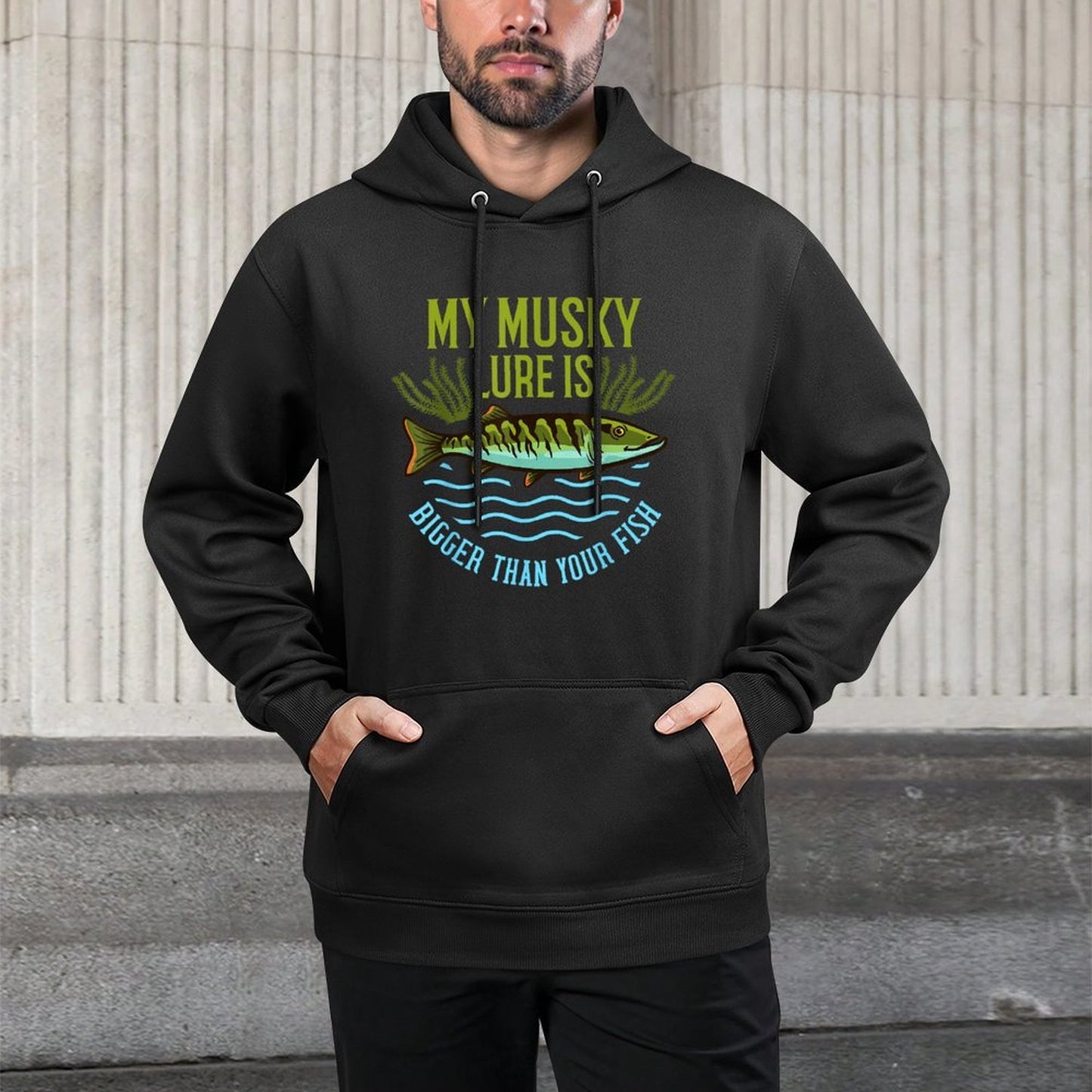 Musky Fishing Gift Muskie Lure Muskellunge Durable Construction Hoodie