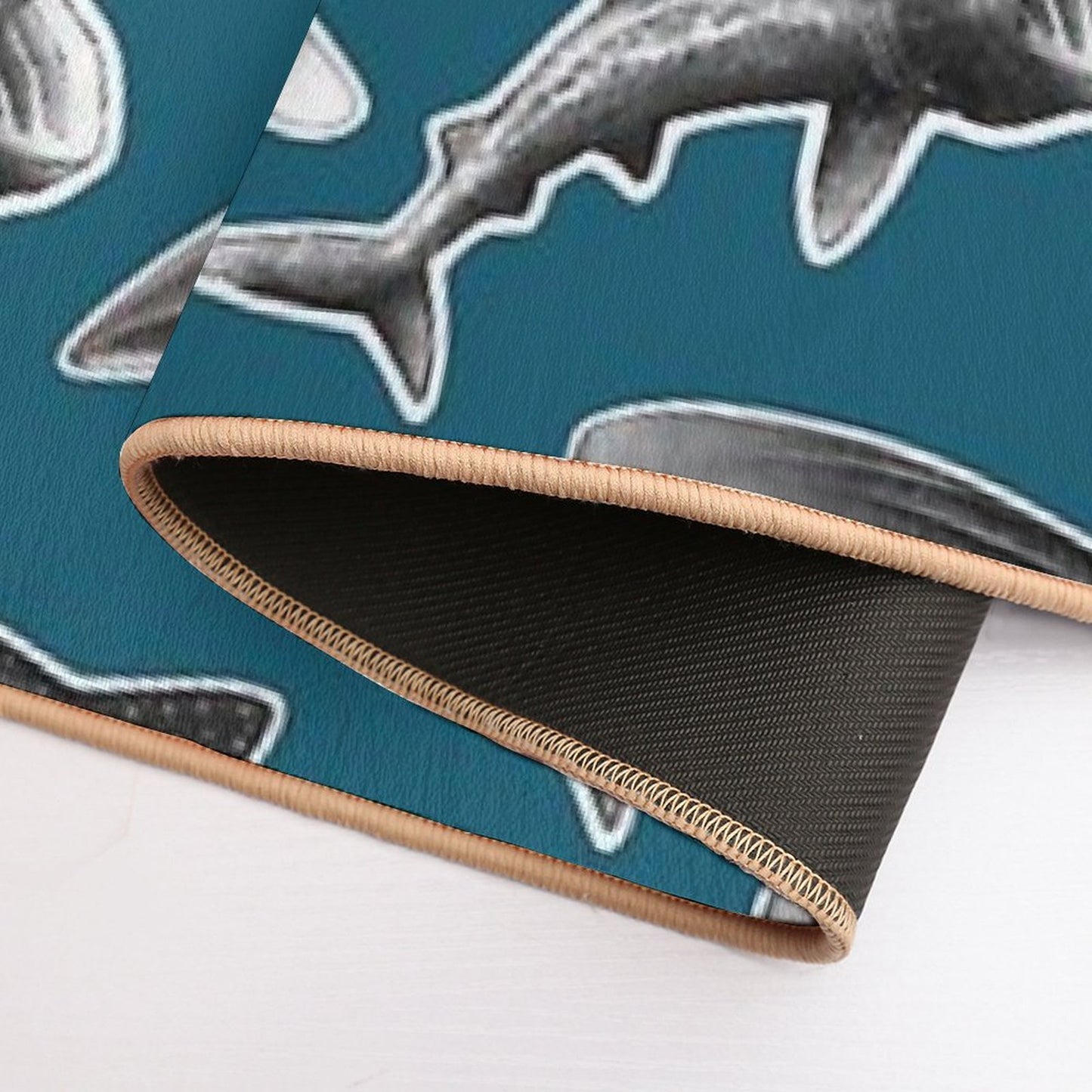 Infinity Sharks  Oceanic Whitetip Shark, Basking Shark, Whale Shark Durable Bath Mat