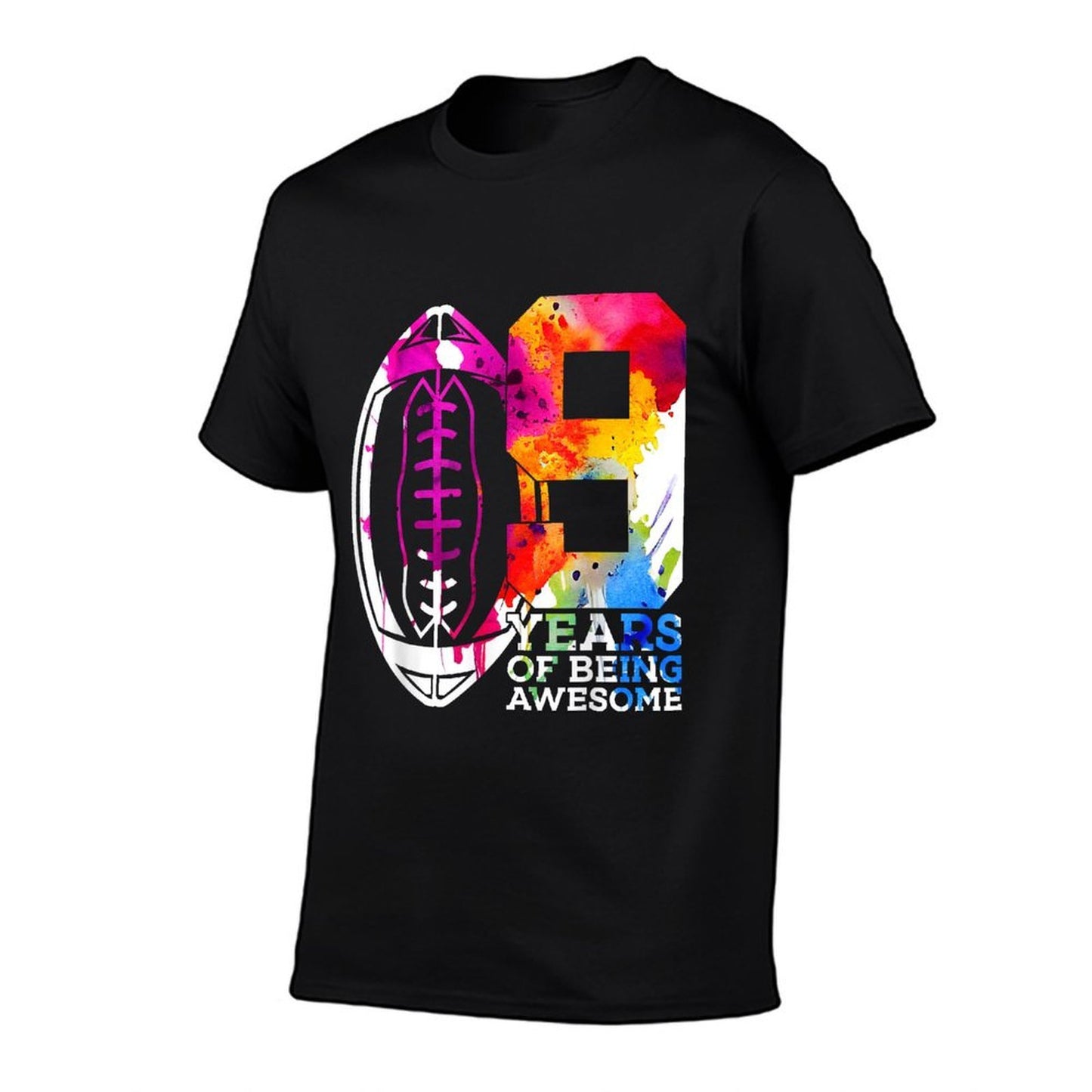 9 YEARS OF BEING AWESOME FOOTBALL 9TH BIRTHDAY  Rolled Sleeves T-Shirt