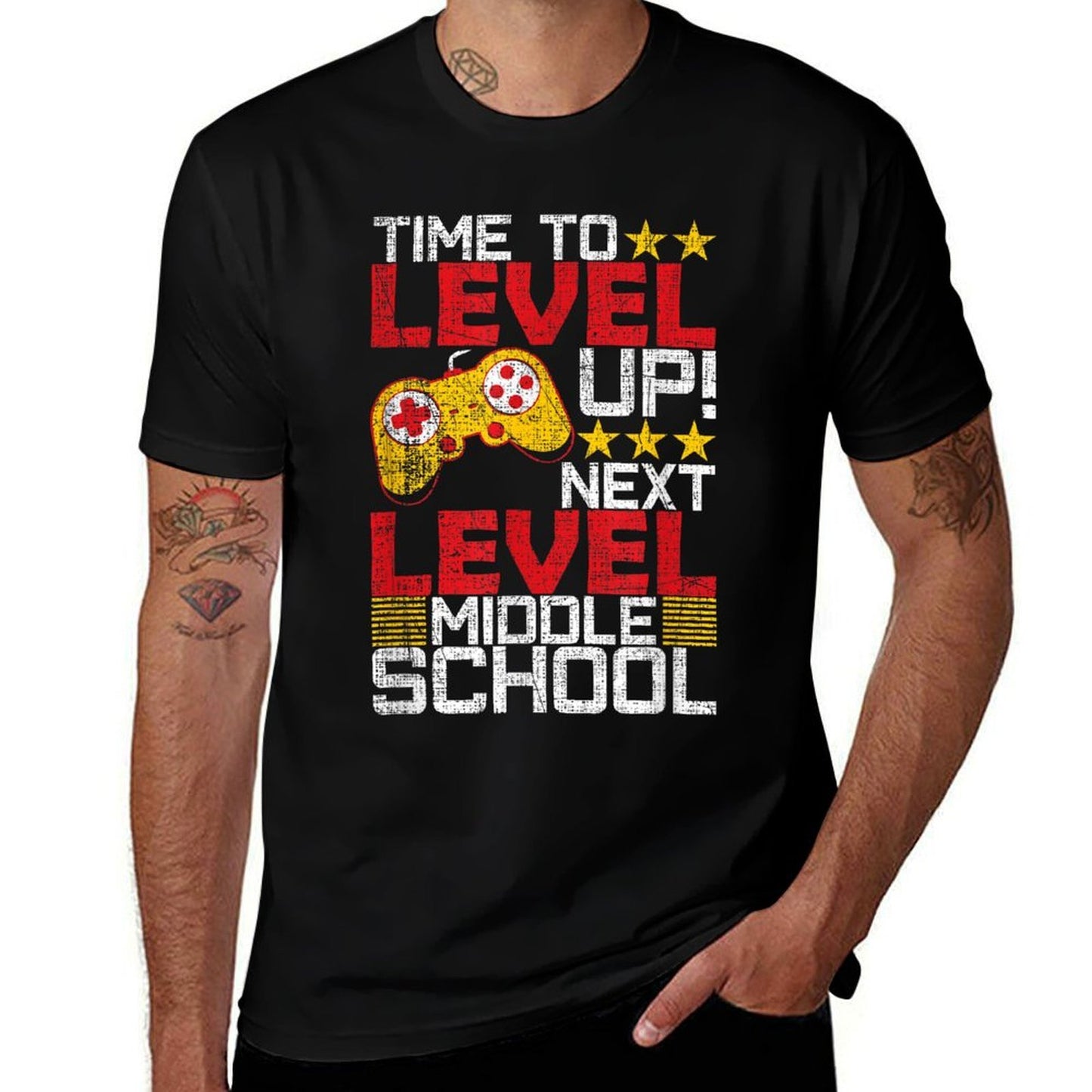 Time To Level Up Middle School Video Gamer Graduation  Affordable Price T-Shirt